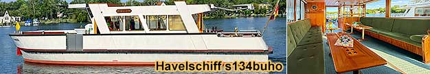 Berlin-Spandau Havelschiff s135buha-fsod Schiff Mieten – Gruppen bis 25 Personen.